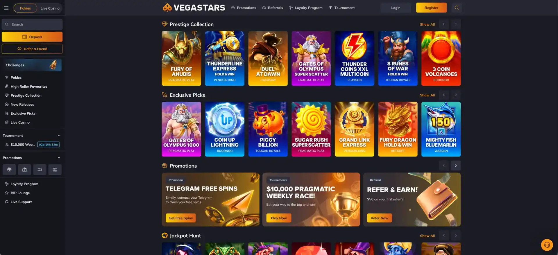 Other Vegastars promotions at Vegastars casino